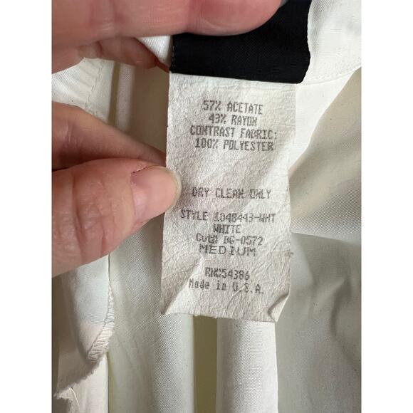 blouse button front sheer sleeves oversized collar - Picture 10 of 10